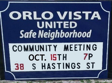 April Meeting Sign